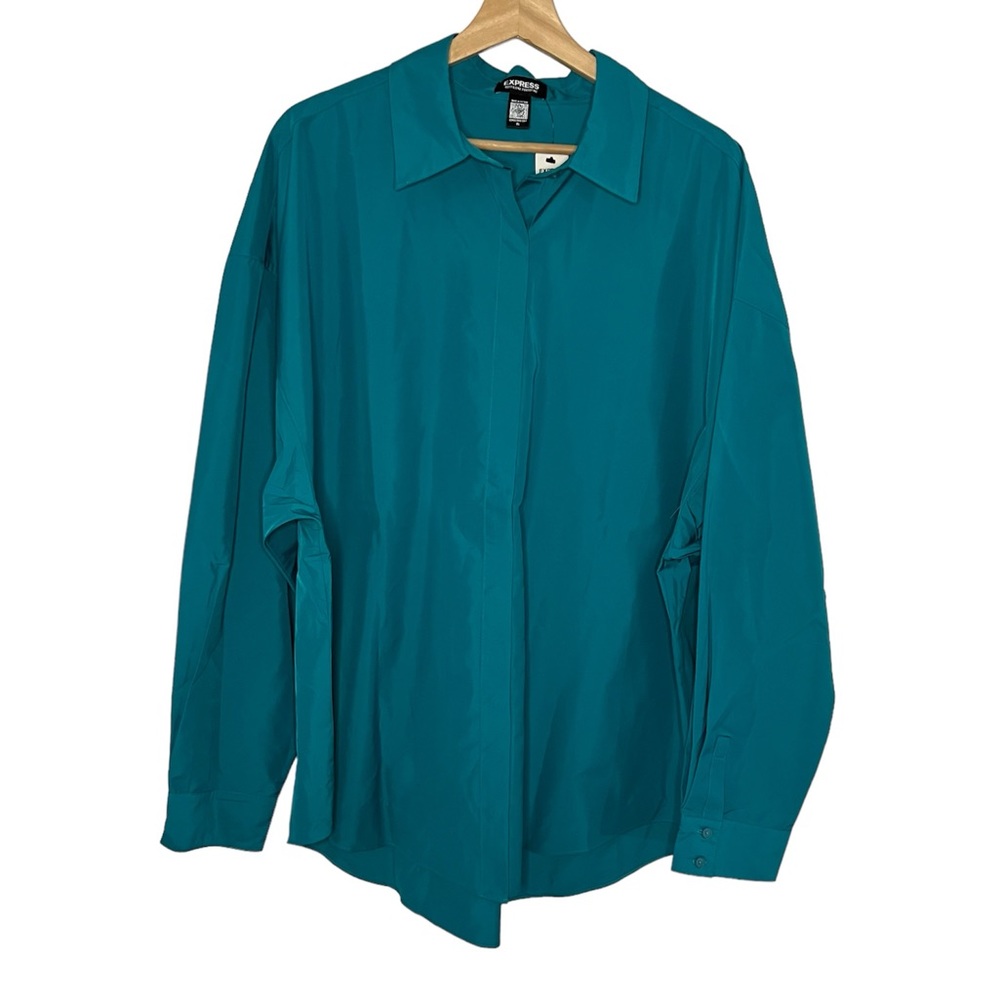 Express Teal Button-Down Shirt